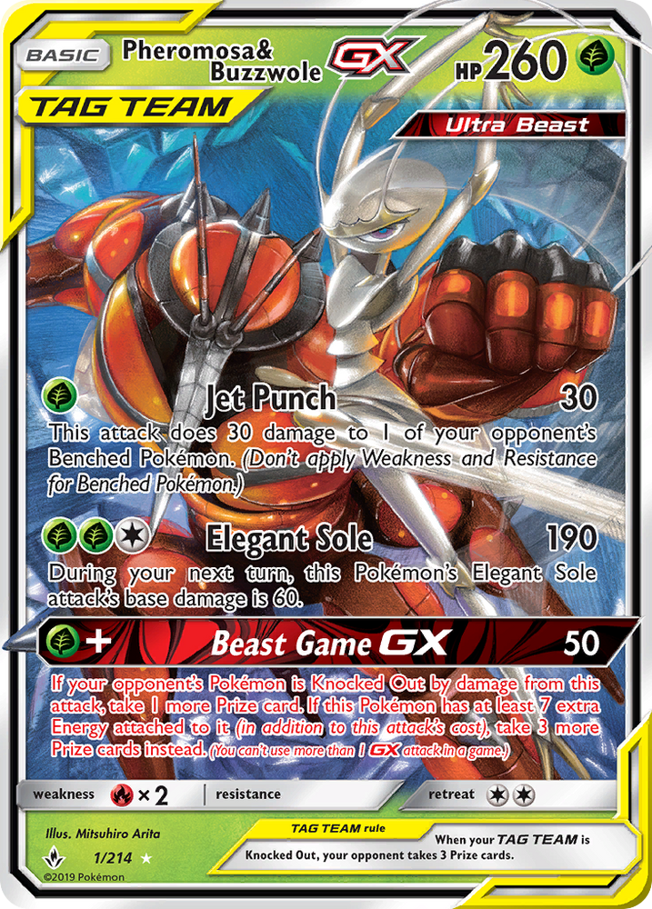 Pheromosa & Buzzwole GX (1/214) [Sun & Moon: Unbroken Bonds] Pokémon