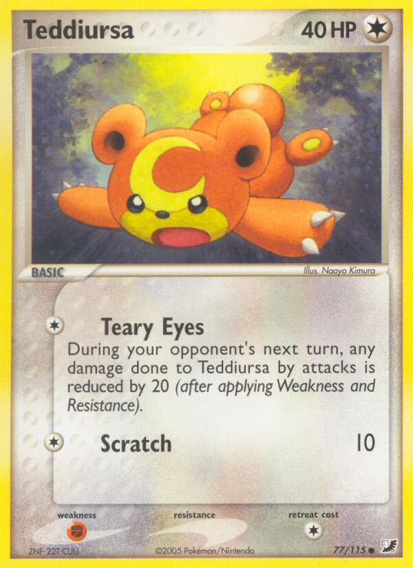 Teddiursa (77/115) [EX: Unseen Forces] Pokémon