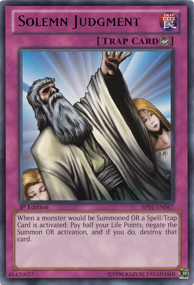 Solemn Judgment [BP01-EN047] Rare Yu-Gi-Oh!