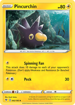 Pincurchin (062/185) [Sword & Shield: Vivid Voltage] Pokémon