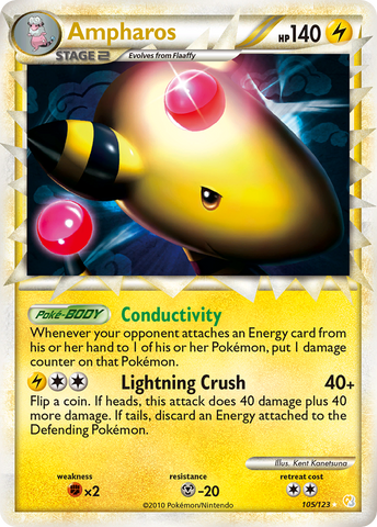 Ampharos (105/123) [HeartGold & SoulSilver: Base Set] Pokémon