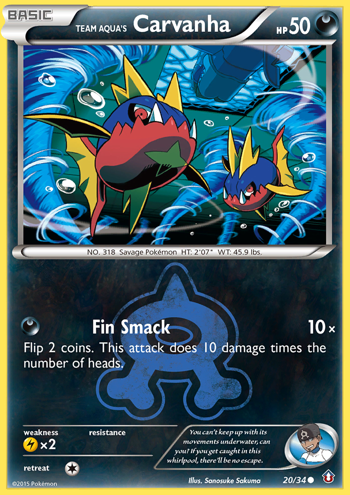 Team Aqua's Carvanha (20/34) [XY: Double Crisis] Pokémon
