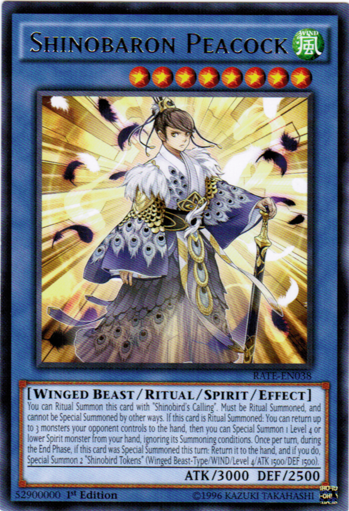 Shinobaron Peacock [RATE-EN038] Rare Yu-Gi-Oh!