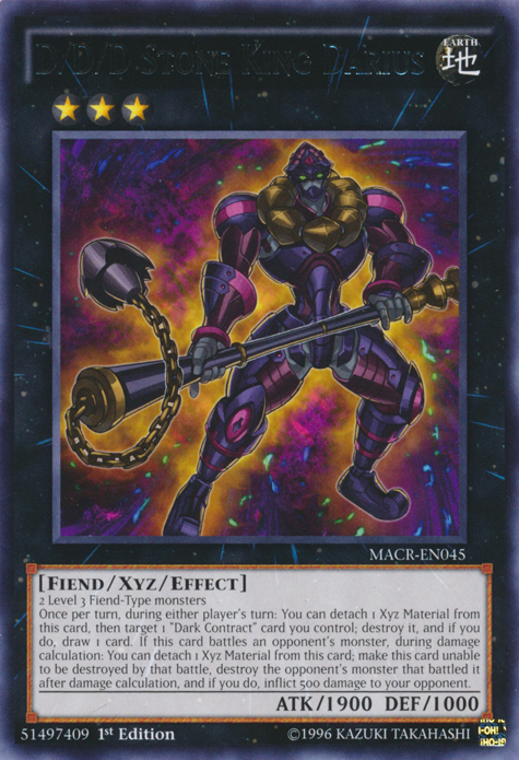 D/D/D Stone King Darius [MACR-EN045] Rare Yu-Gi-Oh!