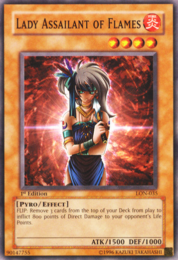 Lady Assailant of Flames [LON-035] Common Yu-Gi-Oh!