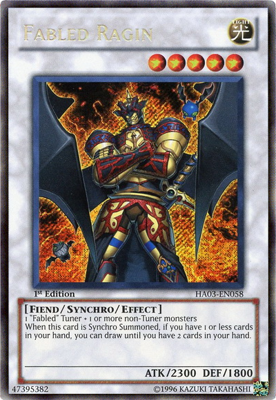 Fabled Ragin [HA03-EN058] Secret Rare Yu-Gi-Oh!