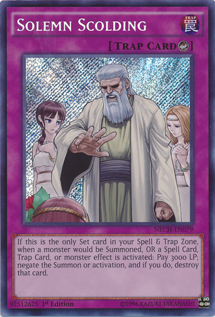 Solemn Scolding [NECH-EN079] Secret Rare Yu-Gi-Oh!