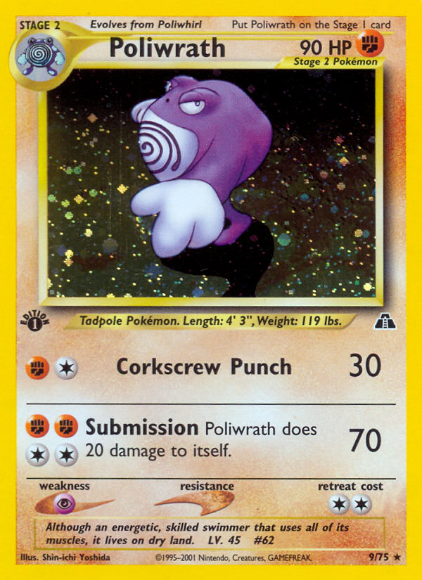 Poliwrath (9/75) [Neo Discovery 1st Edition] Pokémon
