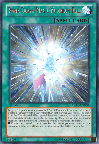 Rank-Down-Magic Numeron Fall [LVAL-EN060] Rare Yu-Gi-Oh!