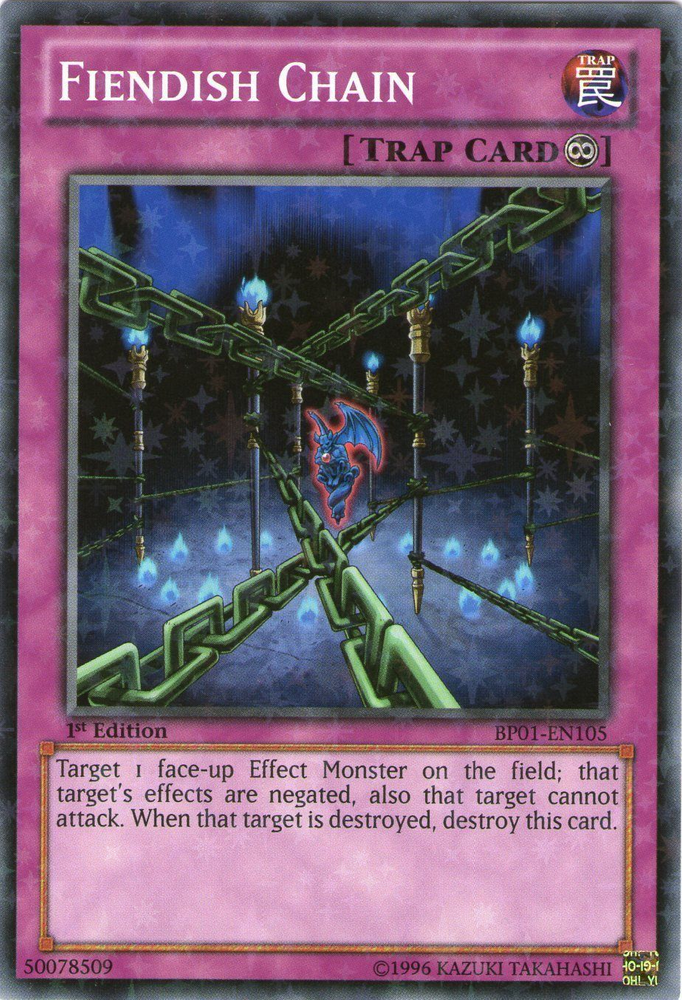 Fiendish Chain [BP01-EN105] Starfoil Rare Yu-Gi-Oh!