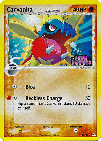 Carvanha (61/110) (Delta Species) (Stamped) [EX: Holon Phantoms] Pokémon
