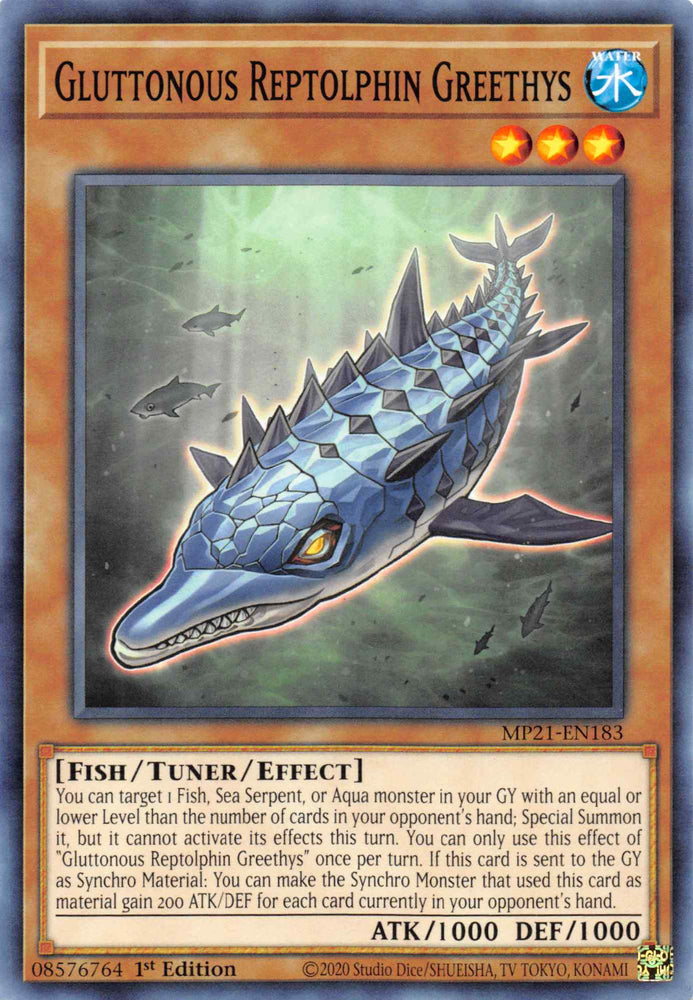 Gluttonous Reptolphin Greethys [MP21-EN183] Common Yu-Gi-Oh!