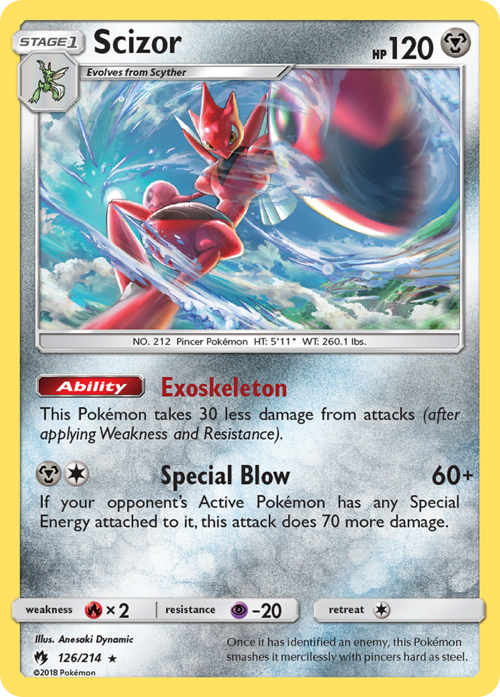 Scizor (126/214) [Sun & Moon: Lost Thunder] Pokémon