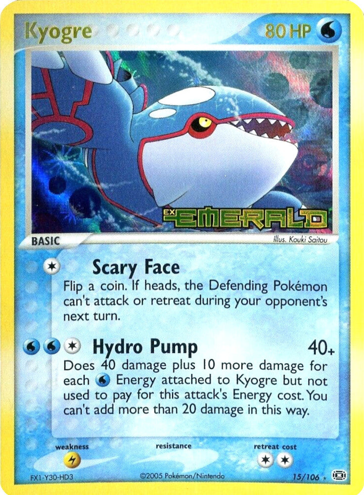 Kyogre (15/106) (Stamped) [EX: Emerald] Pokémon