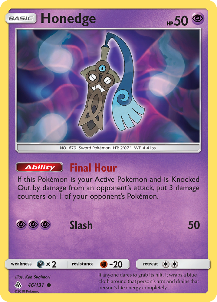 Honedge (46/131) [Sun & Moon: Forbidden Light] Pokémon