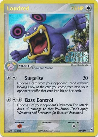 Loudred (23/100) (Stamped) [EX: Crystal Guardians] Pokémon