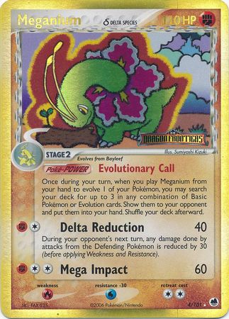 Meganium (4/101) (Delta Species) (Stamped) [EX: Dragon Frontiers] Pokémon