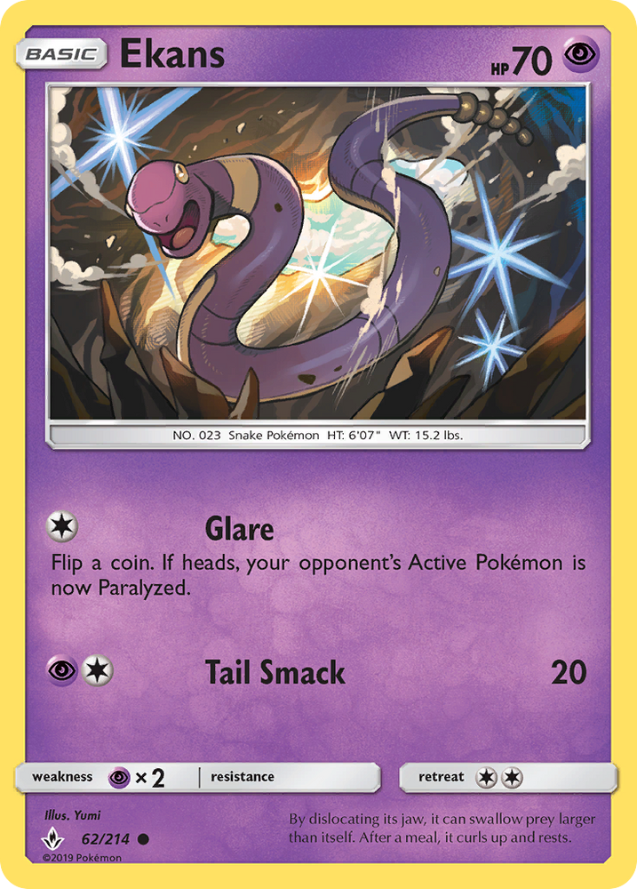Ekans (62/214) [Sun & Moon: Unbroken Bonds] Pokémon