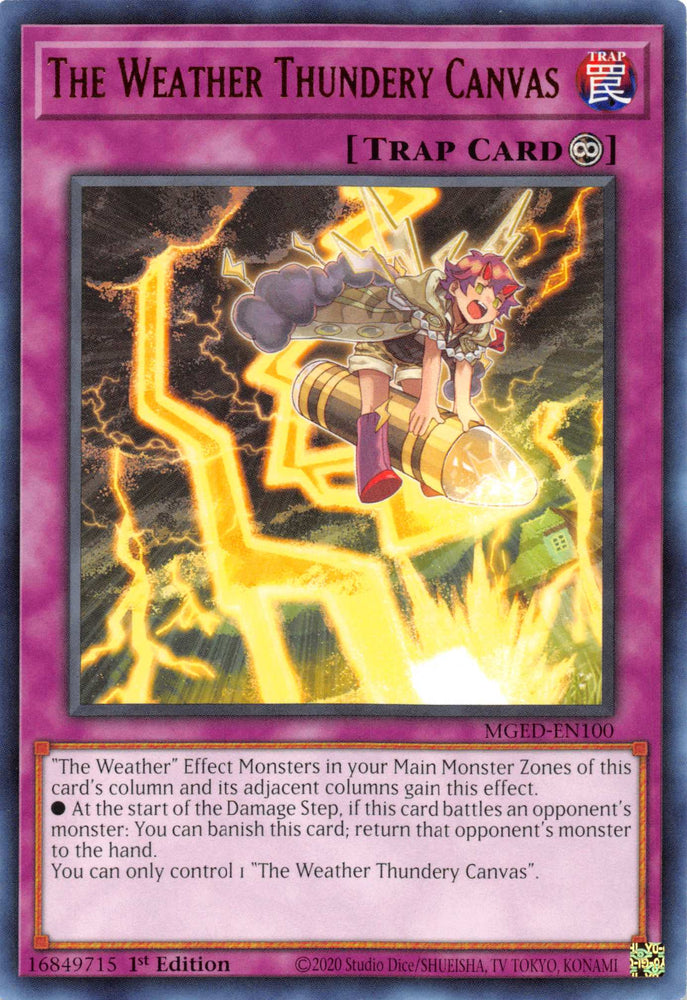 The Weather Thundery Canvas [MGED-EN100] Rare Yu-Gi-Oh!