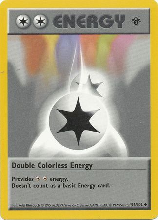 Double Colorless Energy (96/102) (Shadowless) [Base Set 1st Edition] Pokémon