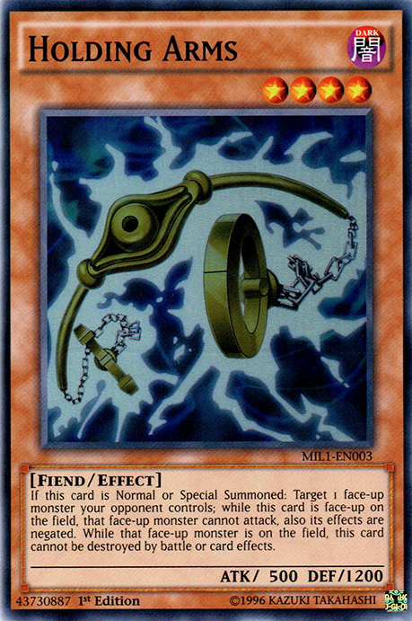 Holding Arms [MIL1-EN003] Super Rare Yu-Gi-Oh!