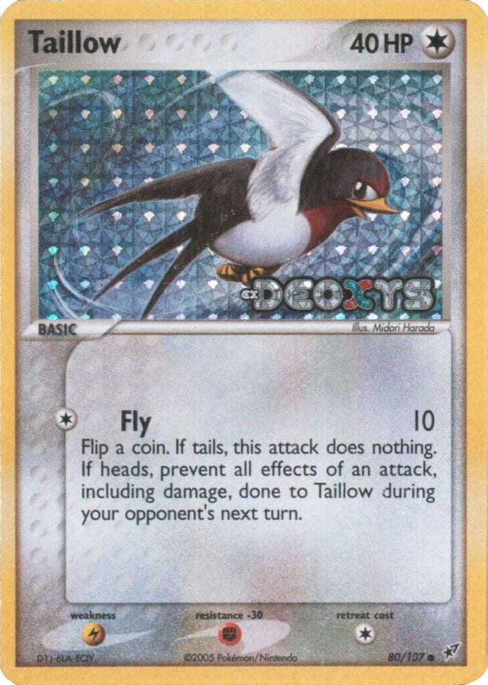 Taillow (80/107) (Stamped) [EX: Deoxys] Pokémon