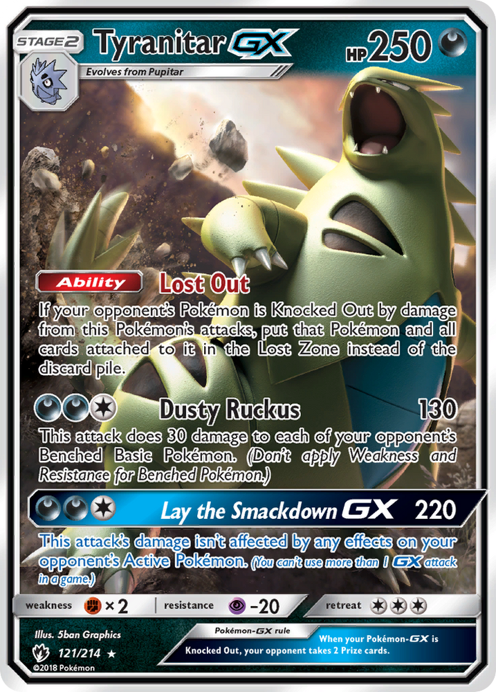Tyranitar GX (121/214) [Sun & Moon: Lost Thunder] Pokémon