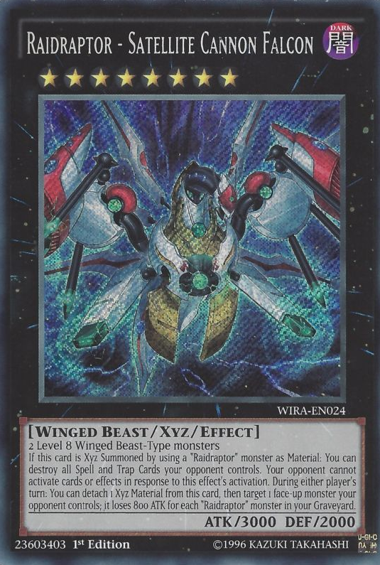 Raidraptor - Satellite Cannon Falcon [WIRA-EN024] Secret Rare Yu-Gi-Oh!