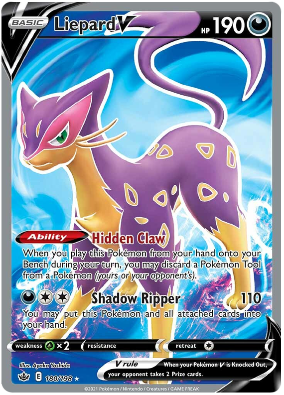 Liepard V (180/198) [Sword & Shield: Chilling Reign] Pokémon