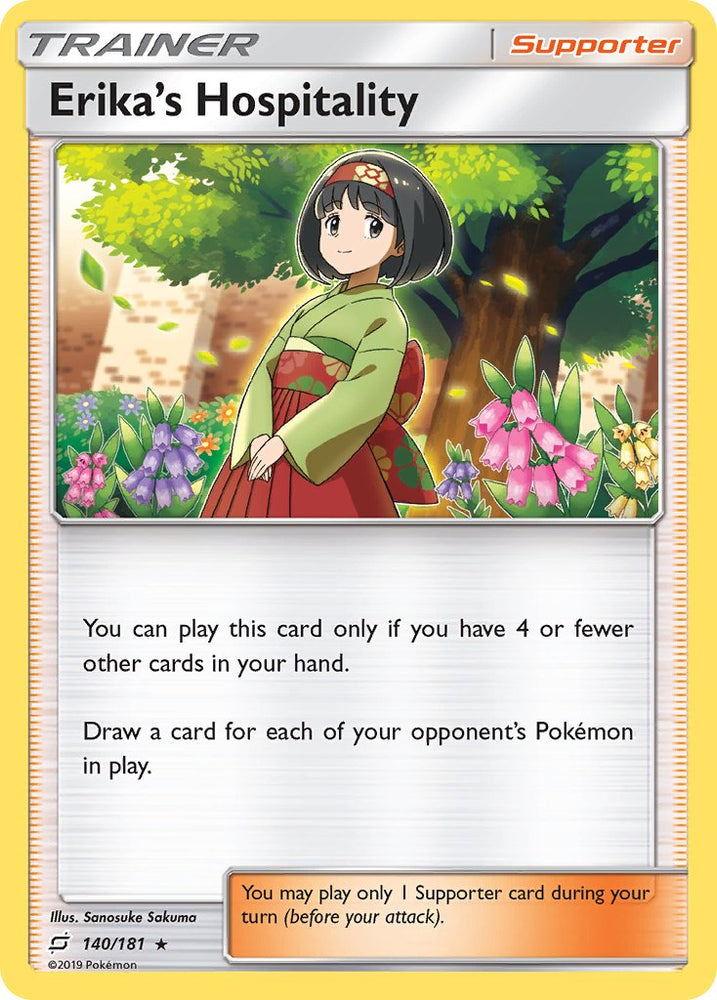 Erika's Hospitality (140/181) (Theme Deck Exclusive) [Sun & Moon: Team Up] Pokémon
