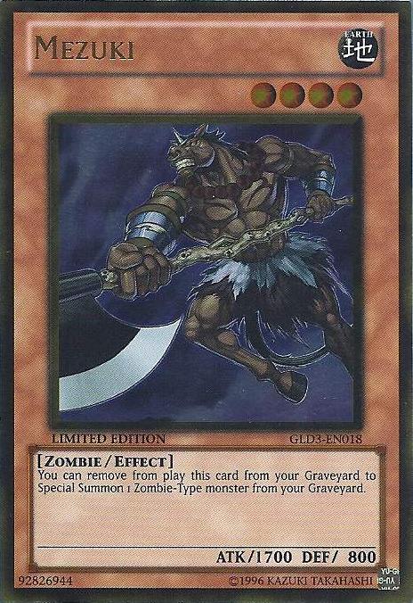 Mezuki [GLD3-EN018] Gold Rare Yu-Gi-Oh!
