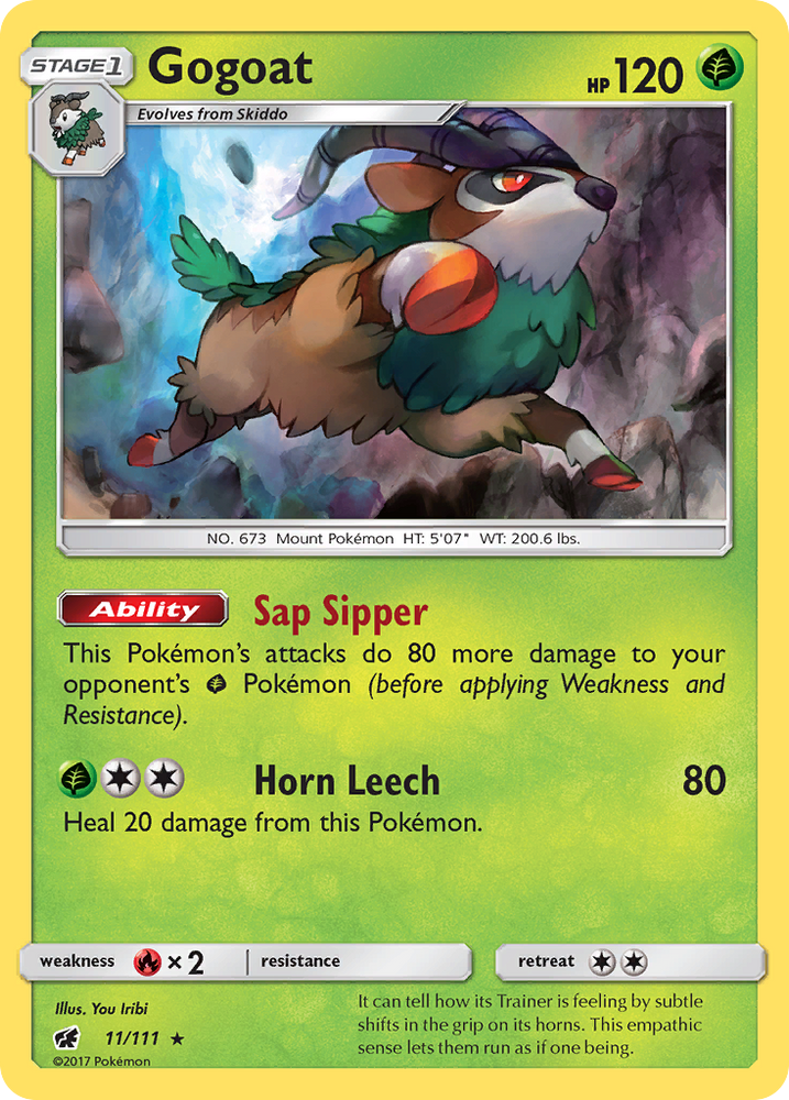 Gogoat (11/111) [Sun & Moon: Crimson Invasion] Pokémon