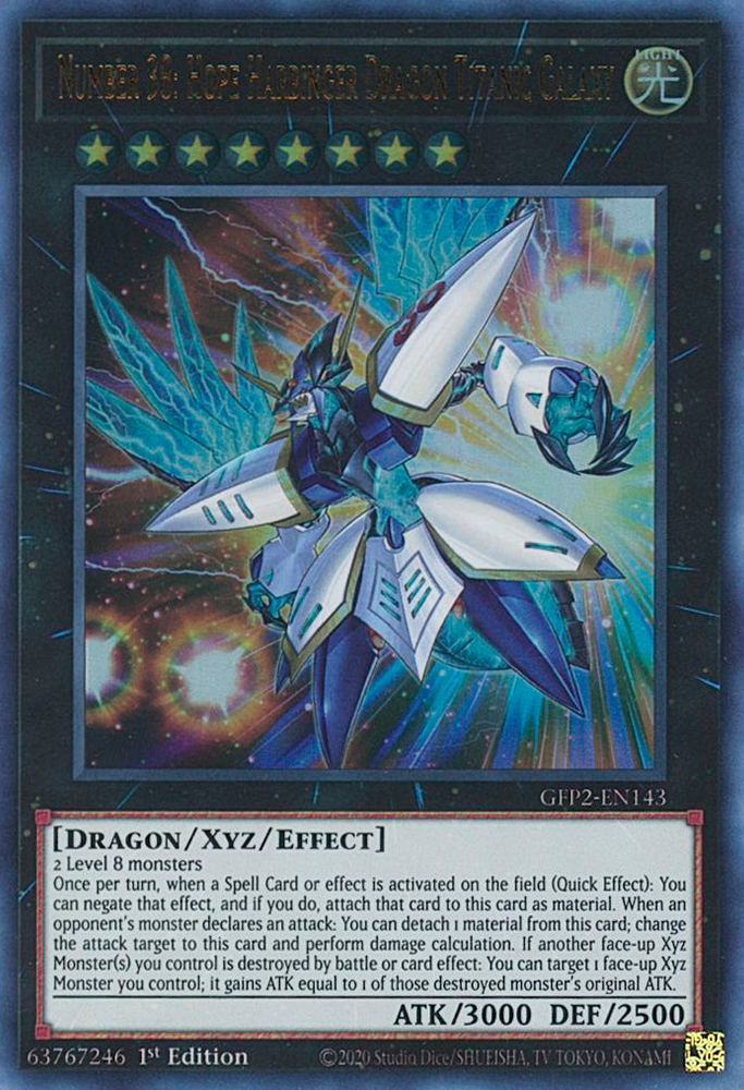 Number 38: Hope Harbinger Dragon Titanic Galaxy [GFP2-EN143] Ultra Rare Yu-Gi-Oh!