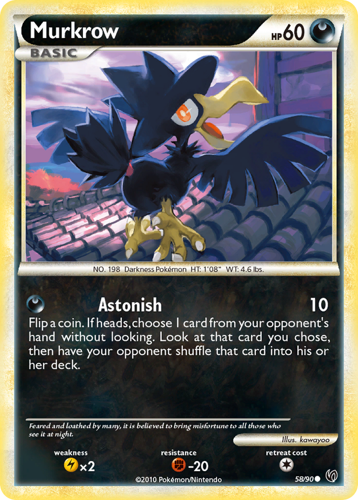 Murkrow (58/90) [HeartGold & SoulSilver: Undaunted] Pokémon