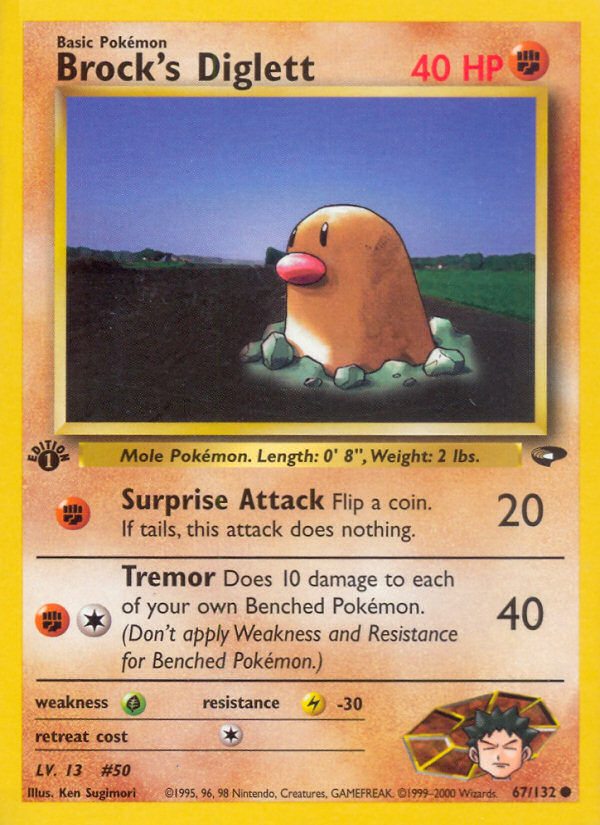 Brock's Diglett (67/132) [Gym Challenge 1st Edition] Pokémon