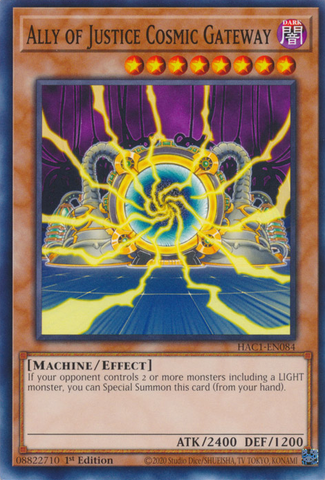 Ally of Justice Cosmic Gateway [HAC1-EN084] Common Yu-Gi-Oh!