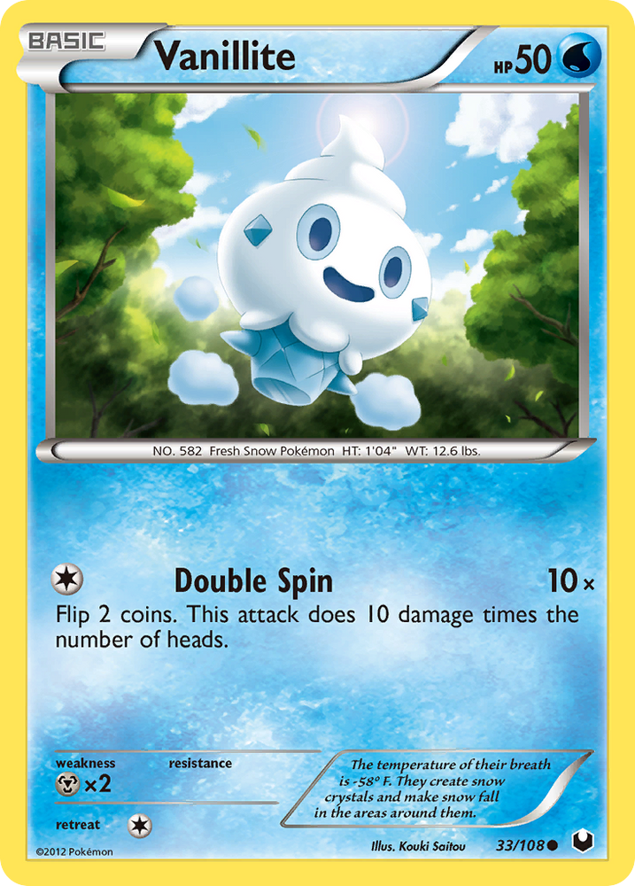 Vanillite (33/108) [Black & White: Dark Explorers] Pokémon