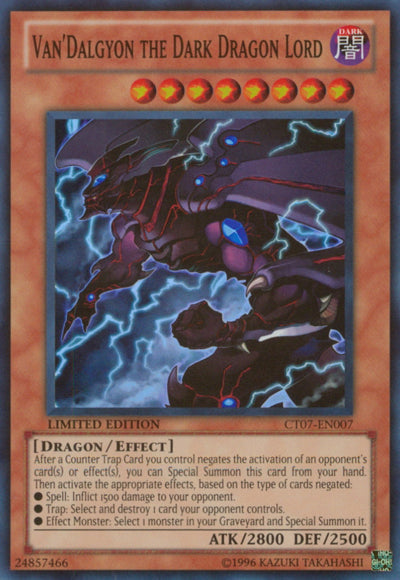 Van'Dalgyon The Dark Dragon Lord [CT07-EN007] Super Rare Yu-Gi-Oh!