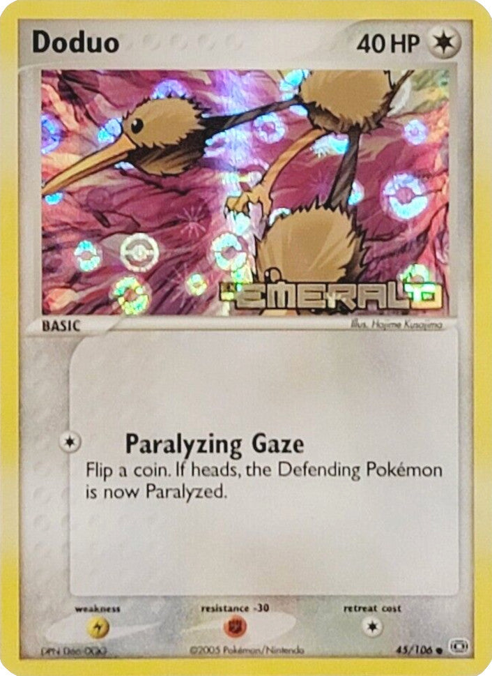 Doduo (45/106) (Stamped) [EX: Emerald] Pokémon