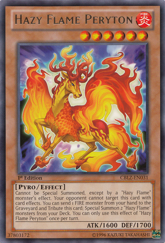 Hazy Flame Peryton [CBLZ-EN031] Rare - Yugioh Cards For Your TCG Needs!