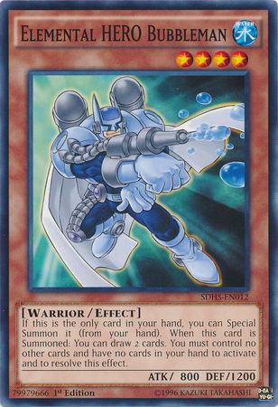 Elemental Hero Bubbleman [SDHS-EN012] Common Yu-Gi-Oh!