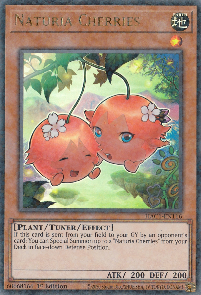 Naturia Cherries (Duel Terminal) [HAC1-EN116] Parallel Rare Yu-Gi-Oh!