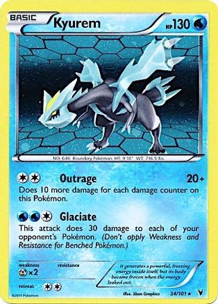 Kyurem (34/101) (Cosmos Holo) [Black & White: Noble Victories] Pokémon