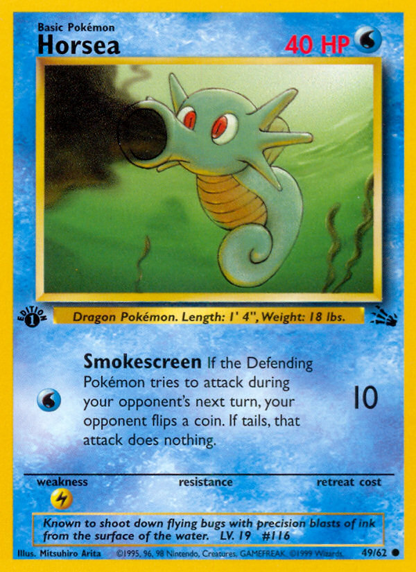Horsea (49/62) [Fossil 1st Edition] Pokémon