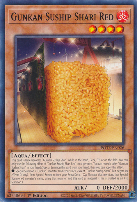 Gunkan Suship Shari Red [POTE-EN026] Common Yu-Gi-Oh!