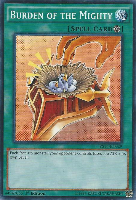 Burden of the Mighty [YS16-EN029] Common Yu-Gi-Oh!