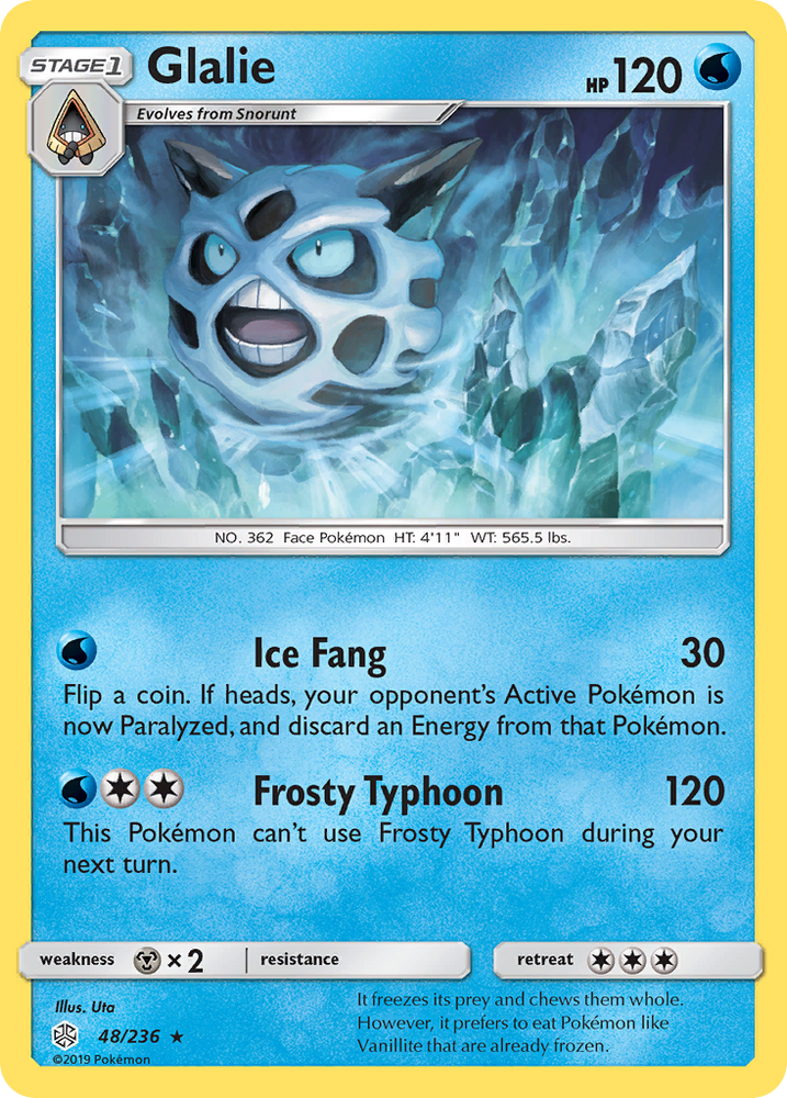 Glalie (48/236) [Sun & Moon: Cosmic Eclipse] Pokémon