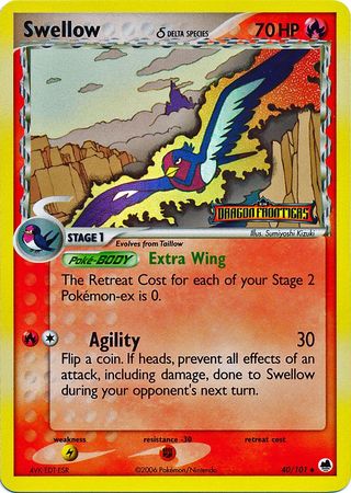 Swellow (40/101) (Delta Species) (Stamped) [EX: Dragon Frontiers] Pokémon