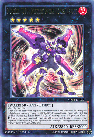 Number C105: Battlin' Boxer Comet Cestus [MP14-EN029] Ultra Rare Yu-Gi-Oh!