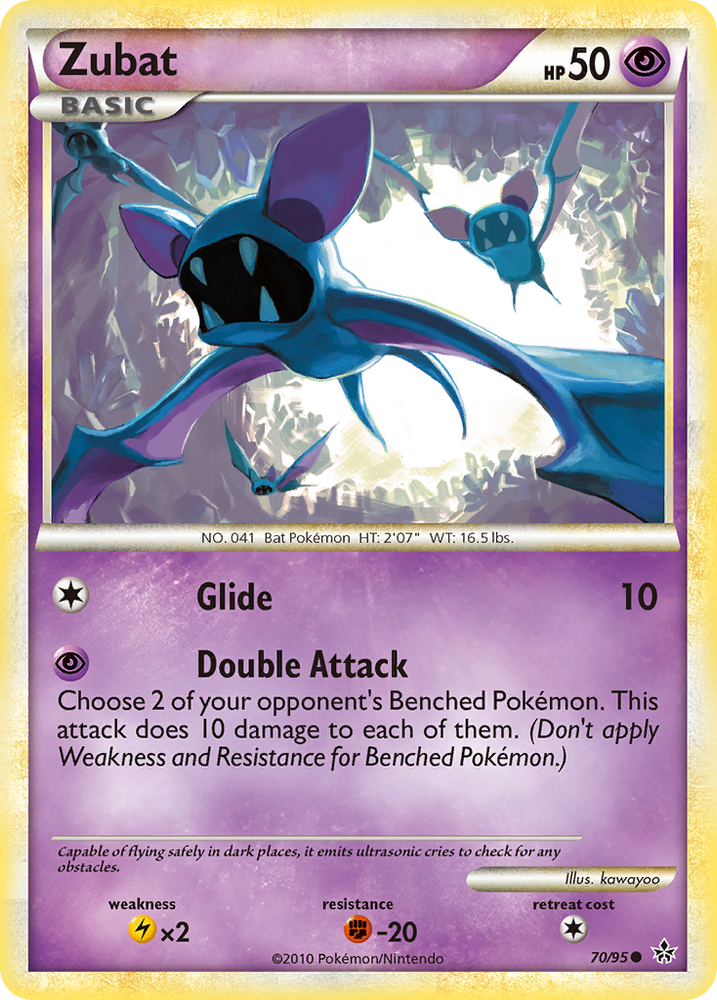 Zubat (70/95) [HeartGold & SoulSilver: Unleashed] Pokémon